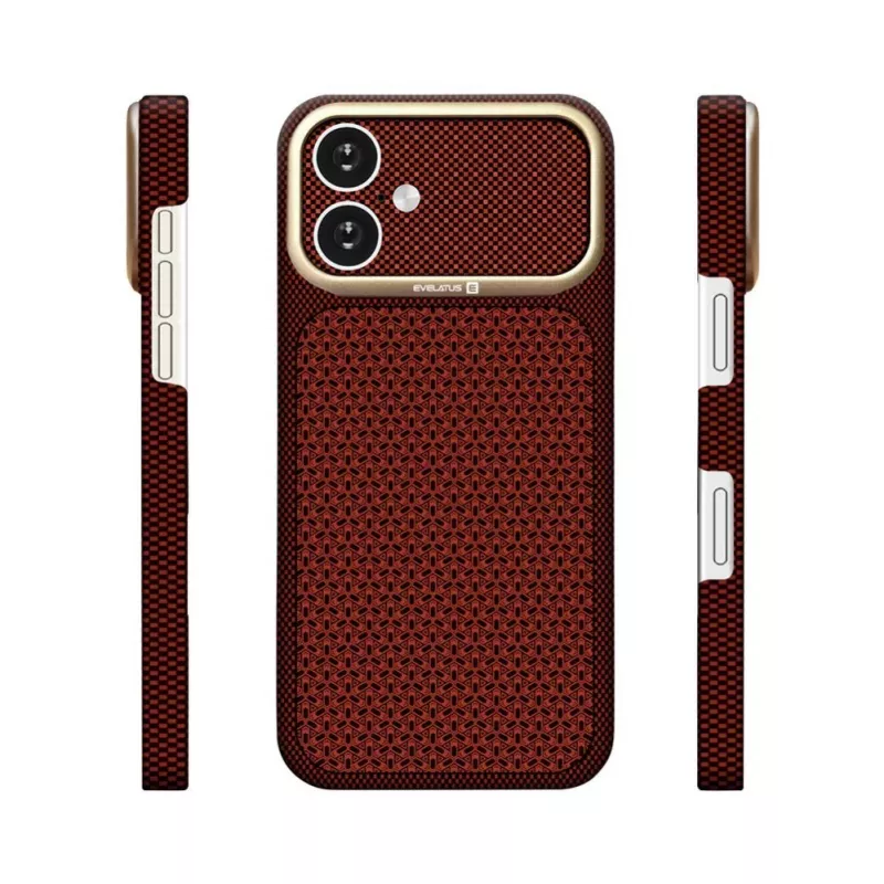 Evelatus Apple iPhone 17 Carbon Premium Edition MagSafe puzdro burgundy