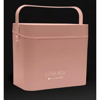 Rio CSBL-EU/1,1 kozmetický kufrík Large Lush Box – hliníkový beauty box s výklopnými priehradkami a uzamykateľnými zámkami, čierna