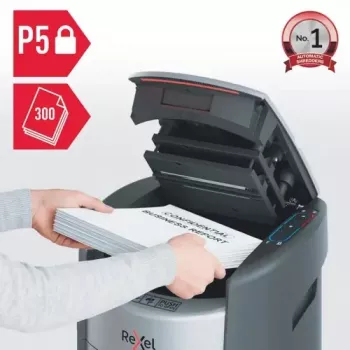 Rexel ShredMax AutoFeed+ 300M Micro-Cut skartovačka P-5, 300 listov auto-podávanie, 25L nádoba