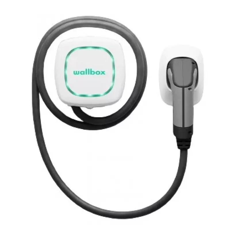 Wallbox Pulsar Plus 7,4 kW Type 2 nabíjacia stanica pre elektromobily, biela s 5m čiernym káblom
