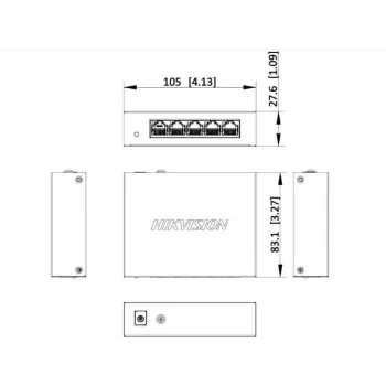 Hikvision DS-3E0505-O 5-portový gigabitový desktop switch