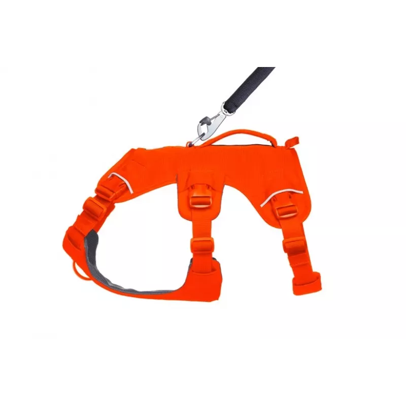 Ruffwear Web Master viacúčelový podporný postroj pre psov, Blaze Orange, veľkosť M