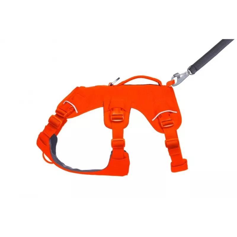 Ruffwear Web Master viacúčelový podporný postroj pre psov, Blaze Orange, veľkosť M