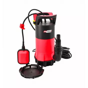 AWTOOLS ponorné čerpadlo na špinavú/čistú vodu 750W s plavákovým spínačom, 12500 L/h, výtlačná výška 8 m, nehrdzavejúca oceľ, kábel 10 m