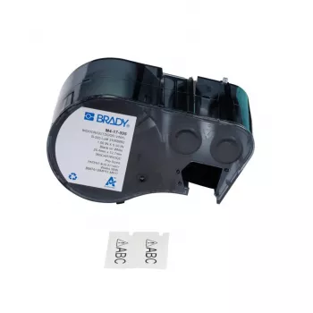 BRADY M4-17-595 PermaSleeve zmršťovacia bužírka na označovanie káblov, šírka 38,1 mm, 10-4 AWG, čierna na bielej, 2,44 m rolka
