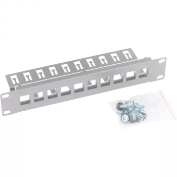Triton RAC-PP-X03-C1 10-portový 1U Blank Keystone Patchpanel, sivý