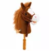 LEAN TOYS Hobby kôň so zvukmi cválania a erdzania, hnedý, 100 cm