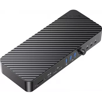 ORICO DKA22-V1-EU-BK-EP USB-C 10Gbps DisplayLink dokovacia stanica so 4x 4K@60Hz displejmi a 60W Power Delivery