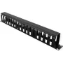 VALUE 26.99.0305 19-palcový 1U predný panel s káblovým kanálom 40x60 mm, čierny RAL 9005