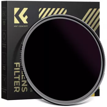 KF Concept ND100000 solárny filter 62mm, 16.6 clonových stupňov, OD 5.0, AGC optické sklo, nanonáter, hliníkový rám