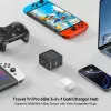 UNITEK P1242ABK01 GaN 3-in-1 cestovná nabíjačka-hub 65W s 4K@60Hz HDMI, USB-A a USB-C