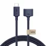 TECH-PROTECT MMC01 Ultraboost magnetický kábel pre MacBook USB-C na MagSafe 3 140W 300cm polnočná modrý