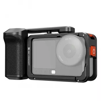 KF držiak klietky kamery s rukoväťou pre DJI Osmo Action 6 / Action 5 / Action 4 / Action 3, hliníková zliatina, čierny, KF12.0036