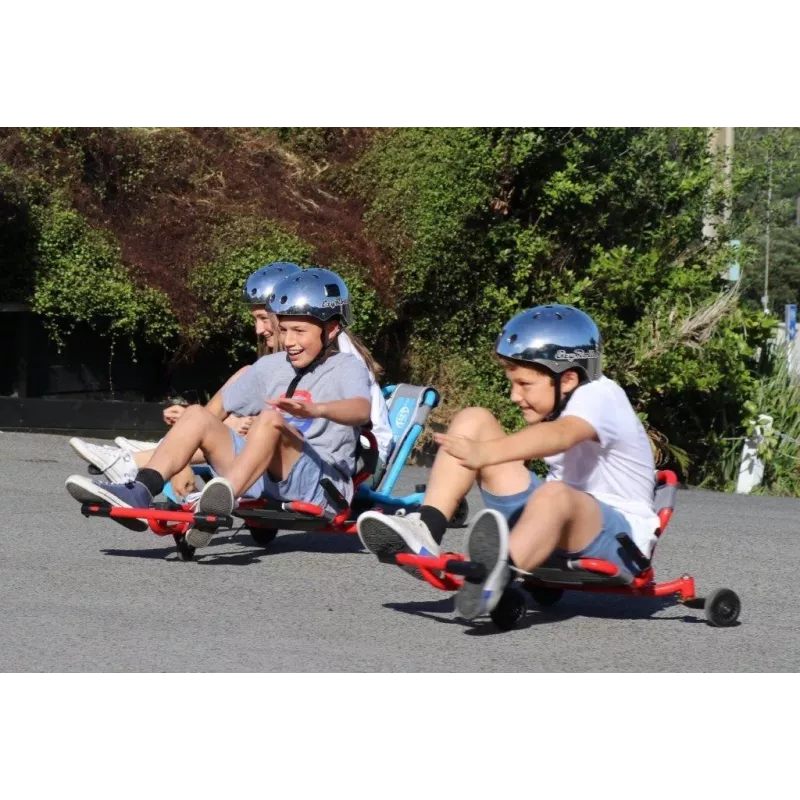 EzyRoller Drifter Pro X nohami poháňaný drift gokart pre deti od 10 rokov - modrý