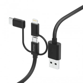 Hama 00201536, 1,5 m, USB A, USB C, USB 2.0, 480 Mbit/s, čierna
