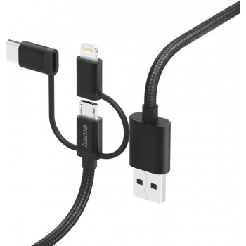 Hama 00201536, 1,5 m, USB A, USB C, USB 2.0, 480 Mbit/s, čierna