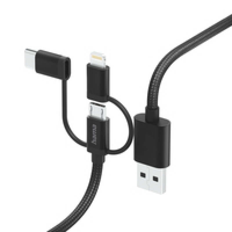 Hama 00201536, 1,5 m, USB A, USB C, USB 2.0, 480 Mbit/s, čierna