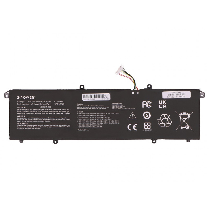 2-Power hlavný akumulátorový pack Asus M1603QA - batéria - 3 400 mAh (2P-0B200-03580000)