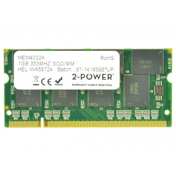 2-power 1GB PC2700 333MHz SODIMM - 1 GB - DDR (2P-A0743546)