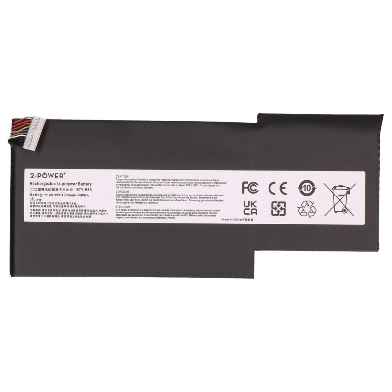 2-POWER hlavný akumulátorový balík MSI GS63VR - batéria - 49 mAh