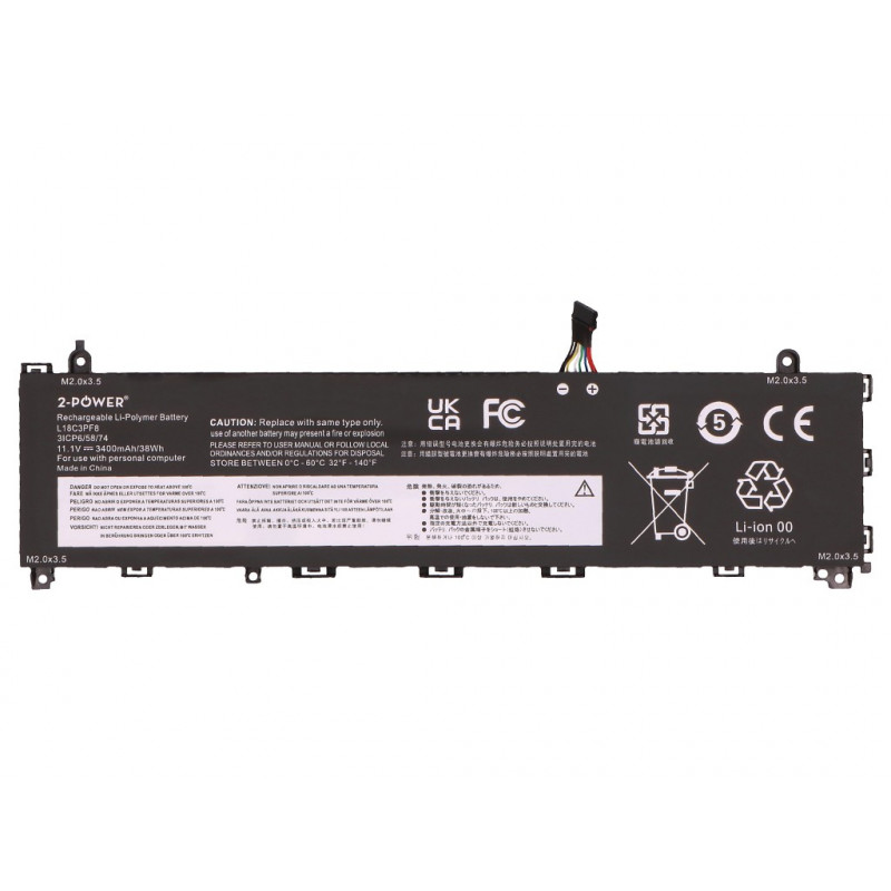 2-power hlavný batériový balík Lenovo IdeaPad S340-13IML 81UM - batéria - 3 400 mAh (2P-L18M3PFB)