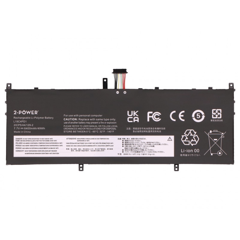 2-power Lenovo Yoga C640-13IML hlavná batéria NOVÁ - akumulátor - 49 mAh (2P-L19D4PD1)