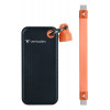 Verbatim 32418 Pocket SSD, 256 GB, USB Type-C, USB 3.2 Gen 2, 1000 MB/s, čierna/oranžová