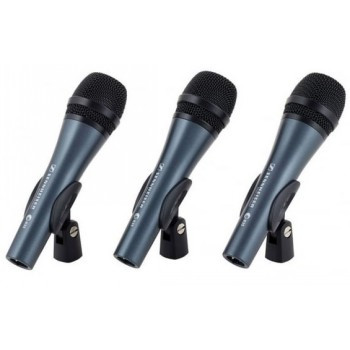 SENNHEISER 3ER-PACK E835, sada mikrofónov s 3x E835, spevácky mikrofón, dynamický, kardioida, vrátane držiakov na mikrofón a puzdier