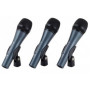 SENNHEISER 3ER-PACK E835, sada mikrofónov s 3x E835, spevácky mikrofón, dynamický, kardioida, vrátane držiakov na mikrofón a puzdier