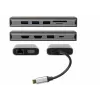 ALLNET PSUC0216 - USB 3.2 Gen 1 (3.1 Gen 1) Type-C - 3,5 mm - HDMI - RJ-45 - USB 2.0 - USB 3.2 Gen 1 (3.1 Gen 1) Type-A - USB 3.2 Gen 1 (3.1 Gen 1) Type-C - VGA - 3840 x 2160 pixelov - MicroSD (TransFlash) - SD - sivá - 100 W