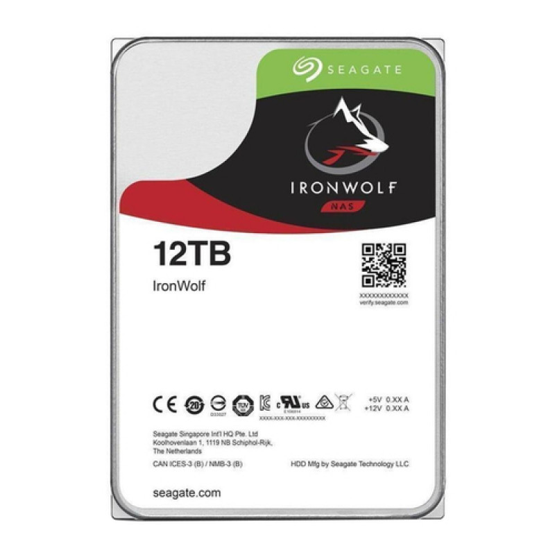 Bundle SEAGATE NAS HDD 2x12TB IronWolf 7200rpm 6Gb/s SATA 256MB Cache 3,5 inch 24x7 CMR pre NAS a RAID rackmount systémy čierny