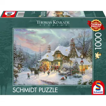 Schmidt Spiele Thomas Kinkade Studios: Santa's Night Before Christmas 1000-dielne puzzle