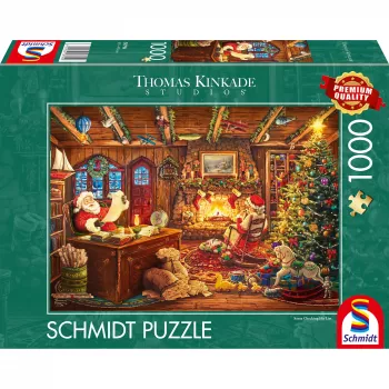 Schmidt Spiele Thomas Kinkade Studios: Santa Checks the Wishlist 1000-dielne puzzle