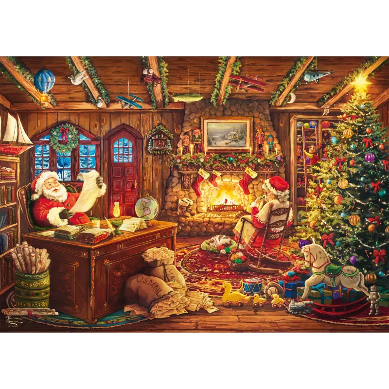 Schmidt Spiele Thomas Kinkade Studios: Santa Checks the Wishlist 1000-dielne puzzle