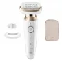 Braun Silk-épil 9 Flex SES9-011 3D epilátor, mokrý & suchý, biela/zlatá