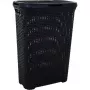 CURVER Style 40L box na bielizeň s odklápacím vekom, ratanový efekt, čierny