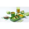 CURVER Lunch&Go obdĺžniková miska na jedlo s príborom 1,4L zelená