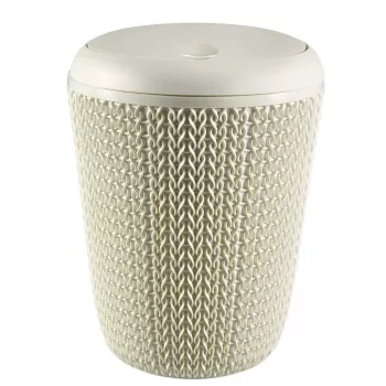 CURVER Knit 7L okrúhly kôš na odpad do kúpeľne v bielej farbe