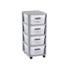 CURVER Infinity kontajner na kolieskach so 4 priehradkami 11L 30x36x69cm sivá/biela