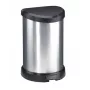 CURVER Deco šliapací odpadkový kôš 15L strieborný