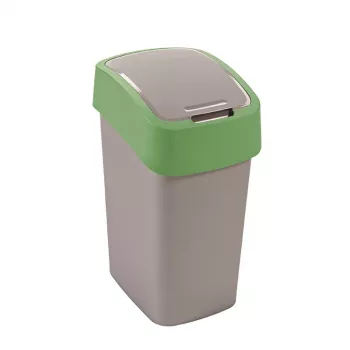 CURVER Flip Bin 9L odpadkový kôš strieborná/zelená