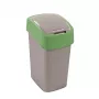 CURVER Flip Bin 9L odpadkový kôš strieborný/zelený