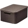 CURVER Style M úložná krabica s vekom 39,3 x 29,3 x 18,7 cm tmavohnedá