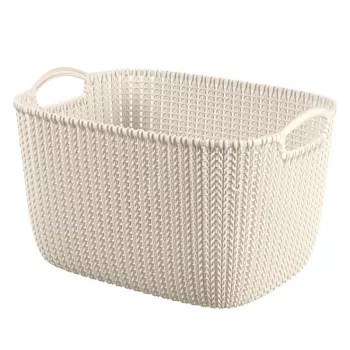 CURVER koš Knit L obdĺžnikový 19L 40x30x23cm biely