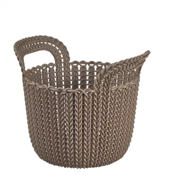 CURVER koš Knit XS okrúhly 3L 23x19x19 cm hnedý