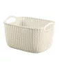 CURVER Knit Collection obdĺžnikový úložný koš S 8L biely 30x22x17 cm