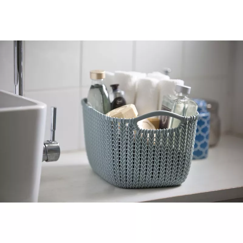 CURVER koš Knit S obdĺžnikový 8L 30x22x17cm modrý