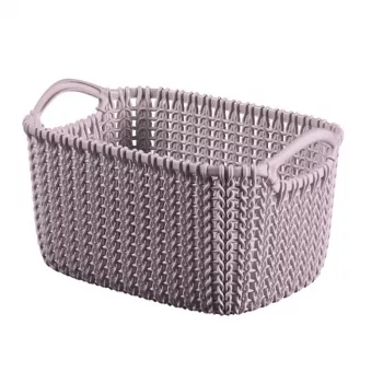 CURVER Knit XS obdĺžnikový úložný koš 3L 25x18x14 cm svetlofialový