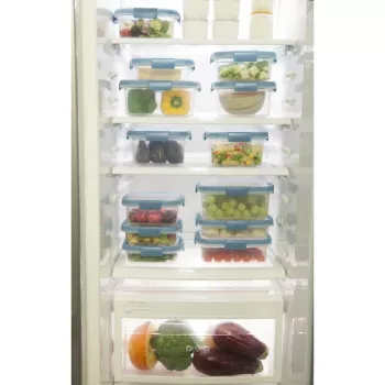 CURVER Smart Eco Fresh obdĺžniková nádoba na potraviny 3,5L transparentná so zeleným vekom