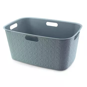 CURVER Softex 45L obdĺžnikový koš na bielizeň s integrovanými rukoväťami, petrol, 57x37x27 cm